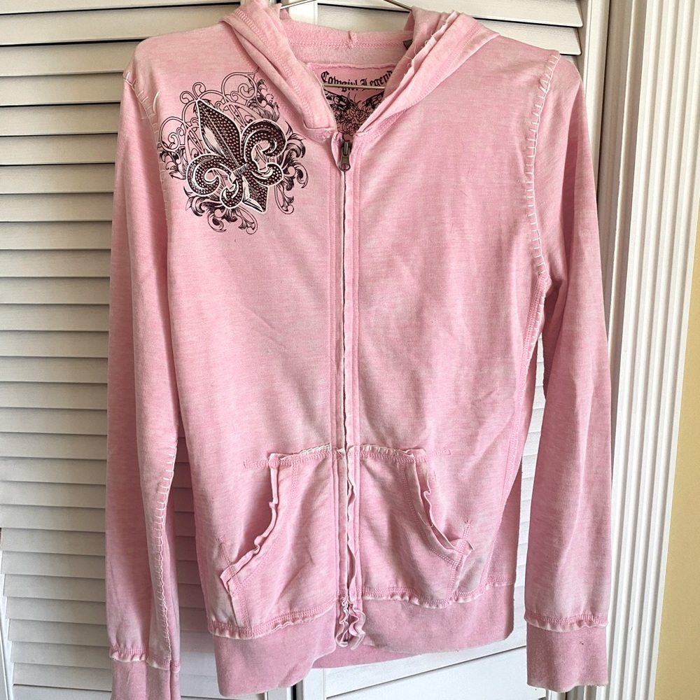 Cowgirl Legend light pink zip up hoodie. NWOT